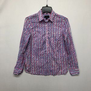 J. Crew Women Classic Fit Popover Shirt Blouse Top Size XS Extra Small M105 -7